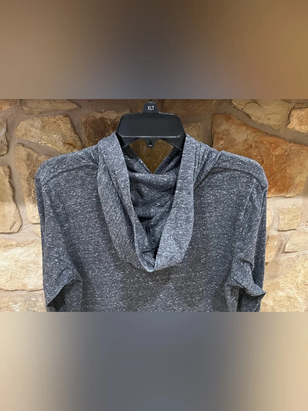 Light Gray Hoodie Shirt Boy's 18/20 or Men XS Adidas Athletic Active Outdoors